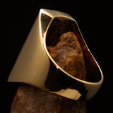 Excellent crafted Men's Musician Ring Black Treble Clef Symbol - Solid Brass - BikeRing4u