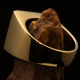 Perfectly crafted Men's Ring winged Lion of Venice Red - Solid Brass - BikeRing4u