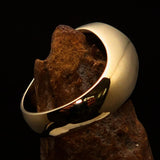 Perfectly crafted Men's Celtic Triade Ring Red Triskele - Solid Brass - BikeRing4u