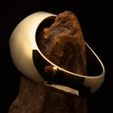 Perfectly crafted Men's Celtic Triade Ring Red Triskele - Solid Brass - BikeRing4u