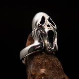 Sterling Silver Men's Artwork Ring the Scream - BikeRing4u