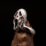 Sterling Silver Men's Artwork Ring the Scream - BikeRing4u