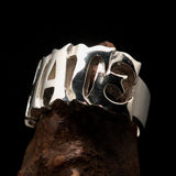 Excellent crafted One Word Hate Ring - Sterling Silver - BikeRing4u