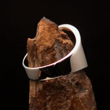 Excellent crafted Men's big green Egyptian Ankh Cross Ring - Sterling Silver - BikeRing4u