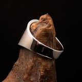 Excellent crafted Men's big green Egyptian Ankh Cross Ring - Sterling Silver - BikeRing4u