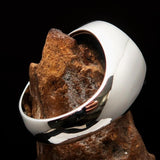 Perfectly crafted Men's Celtic Triade Ring Black Triskele - Sterling Silver - BikeRing4u