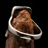 Excellent crafted Sterling Silver Buddha Men's Ring ancient Bayon Angkor Wat - BikeRing4u