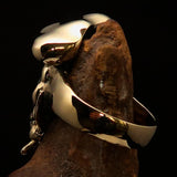 Excellent crafted Men's Chef Skull Ring Knife and Fork - Solid Brass - BikeRing4u