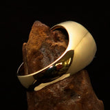 Nicely crafted Men's Triquetra Ring Celtic Triskelion Knot White - Solid Brass - BikeRing4u