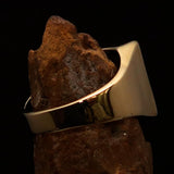 Perfectly crafted Men's Chef Skull Ring Crossed Fork Knife Black - Solid Brass - BikeRing4u