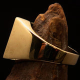 Perfectly crafted Men's Chef Skull Ring Crossed Fork Knife Black - Solid Brass - BikeRing4u