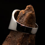 Excellent crafted Men's Spades Yin Yang Poker Ring - two tone Sterling Silver - BikeRing4u
