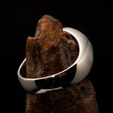 Nicely crafted Men's Pirate Ring Jolly Roger crossed Bones Skull - two tone Sterling Silver - BikeRing4u