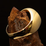 Excellent crafted Men's Pinky Ring Blue Pentagram - Solid Brass - BikeRing4u