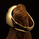 Excellent crafted Men's Pinky Ring Blue Pentagram - Solid Brass - BikeRing4u