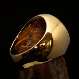 Excellent crafted Men's Socialist Ring Hammer Sickle Red - Solid Brass - BikeRing4u