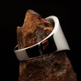 Excellent crafted Men's Muhammad Muslim Ring - two tone Sterling Silver - BikeRing4u
