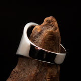 Excellent crafted Men's Muhammad Muslim Ring - two tone Sterling Silver - BikeRing4u