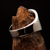 Excellent crafted Men's green Iron Cross Biker Ring - Sterling Silver - BikeRing4u