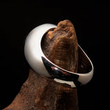 Perfectly crafted Men's Teacher Ring blue Atom Symbol - Sterling Silver - BikeRing4u