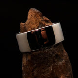 Excellent crafted Men's Cavalry Ring blue Crossed Sabers - Sterling Silver - BikeRing4u