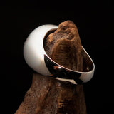 Excellent crafted Men's blue Templar Knight Seal Ring - Sterling Silver - BikeRing4u