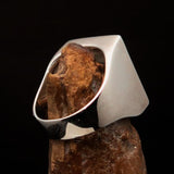 Perfectly crafted Men's Ring green Viking Warrior - Sterling Silver - BikeRing4u