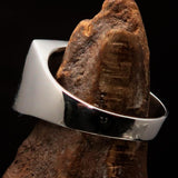 Excellent crafted Men's Spanish Flag Ring Spain - Sterling Silver - BikeRing4u