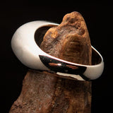 Perfectly crafted oval Initial Men's Ring SON one word - two tone Sterling Silver - BikeRing4u