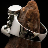 Excellent crafted Men's Panhead Engine Biker Ring - Sterling Silver - BikeRing4u