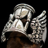 Excellent crafted Men's Medieval Ring Flying Time - Sterling Silver - BikeRing4u