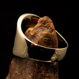 Excellent crafted Men's red Maltese Cross Biker Ring - solid Brass - BikeRing4u