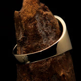 Excellent crafted Men's red Hammer and Sickle Crest Ring - Solid Brass - BikeRing4u