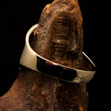 Excellent crafted Men's red Hammer and Sickle Crest Ring - Solid Brass - BikeRing4u