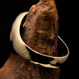 Excellent crafted Men's Ring modern red Christian Cross - Solid Brass - BikeRing4u