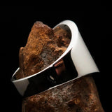 Excellent crafted Men's black Muhammad Muslim Ring - Sterling Silver - BikeRing4u