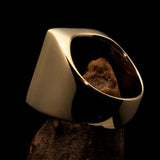 Brass Men's Zodiac Ring Capricorn in Black - BikeRing4u