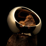 Excellent crafted Men's Pinky Ring red Pentagram - Solid Brass - BikeRing4u