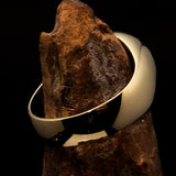 Excellent crafted Men's Pinky Ring Green Star of David - Solid Brass - BikeRing4u