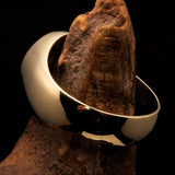 Excellent crafted Men's Pinky Ring Green Star of David - Solid Brass - BikeRing4u