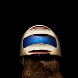 Perfectly crafted Men's National Flag Ring Thailand - solid Brass - BikeRing4u