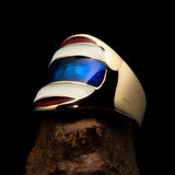 Perfectly crafted Men's National Flag Ring Thailand - solid Brass - BikeRing4u