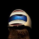 Perfectly crafted Men's National Flag Ring Thailand - solid Brass - BikeRing4u