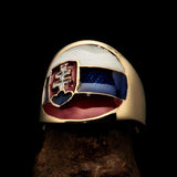 Perfectly crafted Men's National Flag Ring Slovakia - solid Brass - BikeRing4u