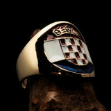 Perfectly crafted Men's National Flag Ring Croatia - solid Brass - BikeRing4u