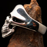 Excellent crafted Men's Biker Phantom Skull Ring - Sterling Silver 925 - BikeRing4u