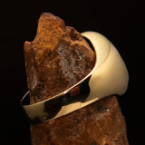 Excellent crafted Men's Aquarius Ring antiqued Zodiac - Solid Brass - BikeRing4u