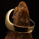 Excellent crafted Men's Aquarius Ring antiqued Zodiac - Solid Brass - BikeRing4u