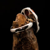 Jasper Ring, Oval shaped Artwork ring,  Sterling Silver Ring, orange Jasper ring, unique silver ring, handmade silver ring, Gift - size 8.5