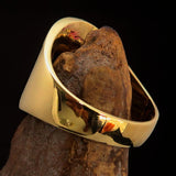 Excellent crafted Men's red Spades Yin Yang Poker Ring - solid Brass - BikeRing4u